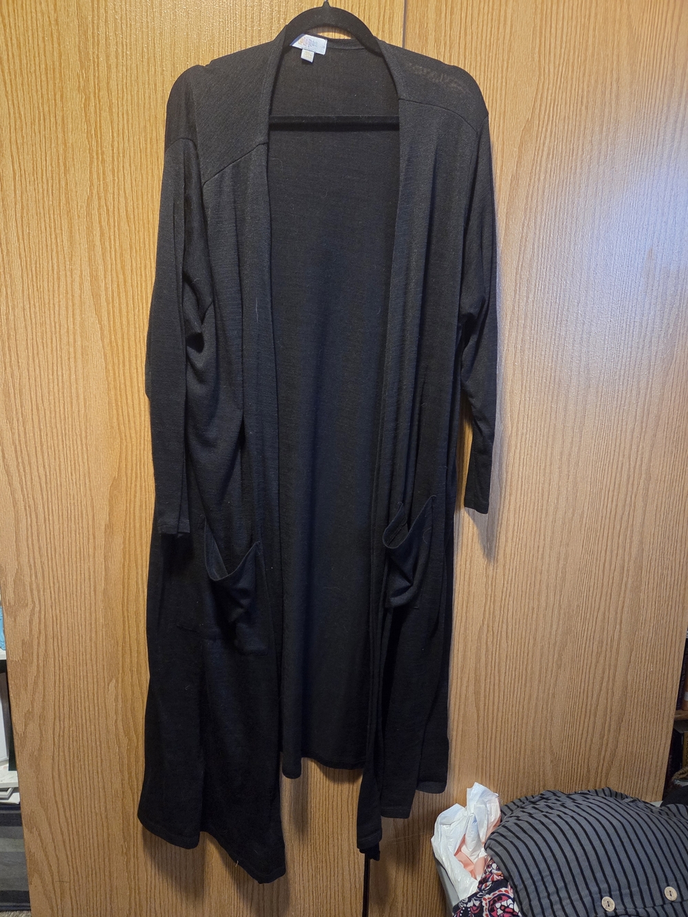 LuLaRoe Black Longline Open Cardigan